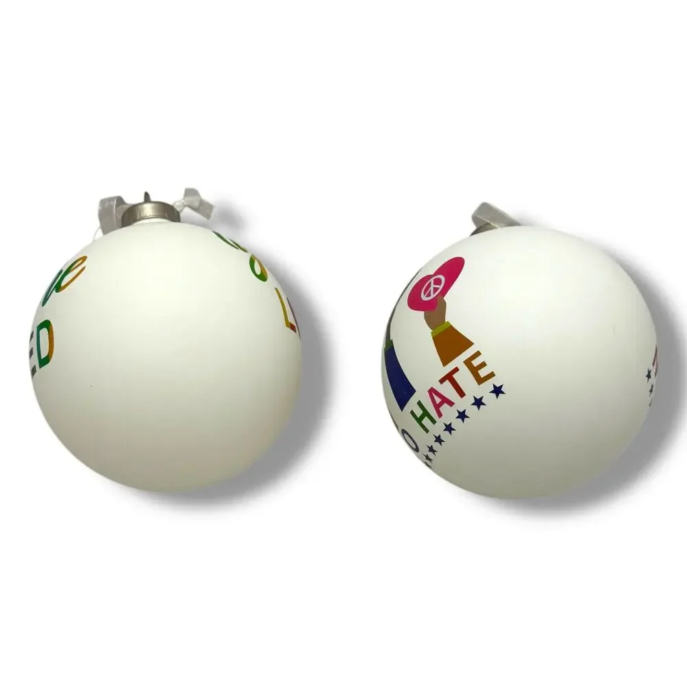 Isaac Mizrahi New York No Hate You Are Loved Ornament Set